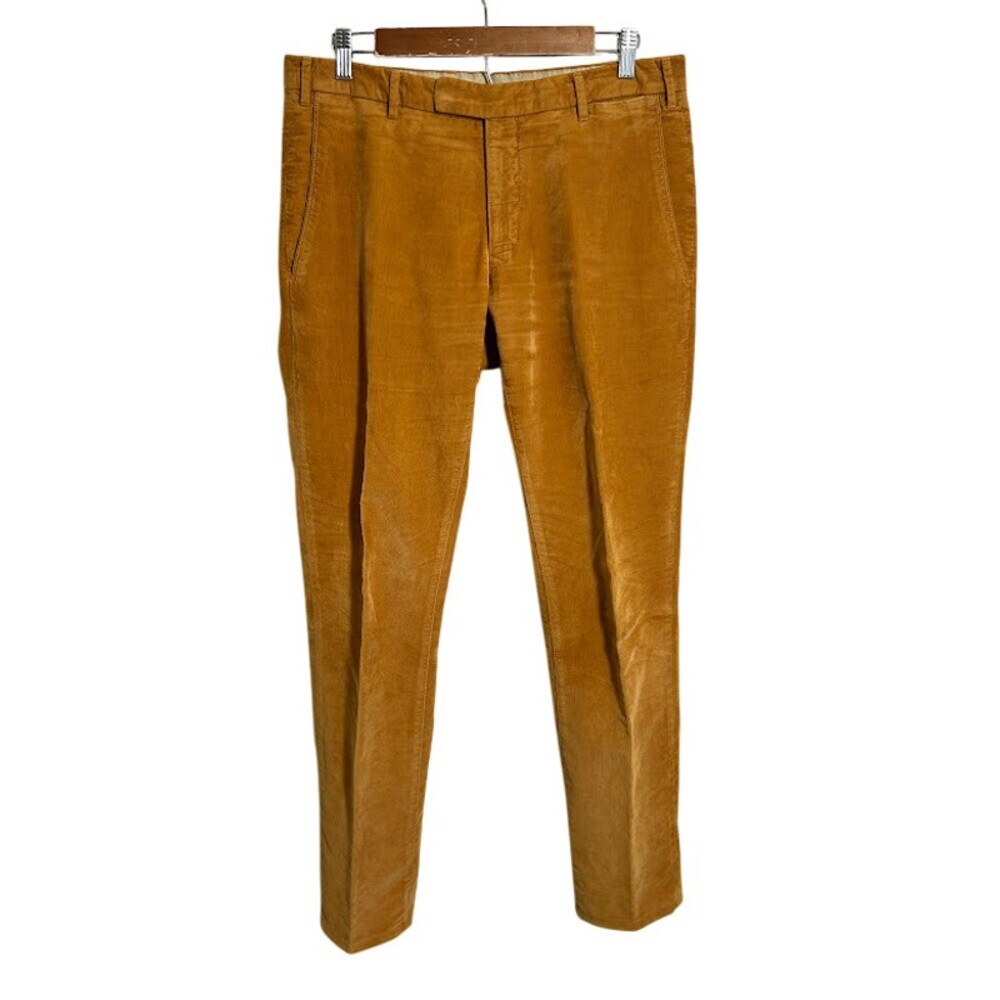 Boglioli Corduroy Trouser Pants Mens IT 48 Gold Tan 100% Cotton Made In Italy